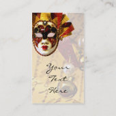 Mardi Gras Mask, Actor & Theater Visitekaartje (Achterkant)