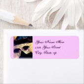 Mardi Gras Mask adresetiketten Etiket (Insitu)