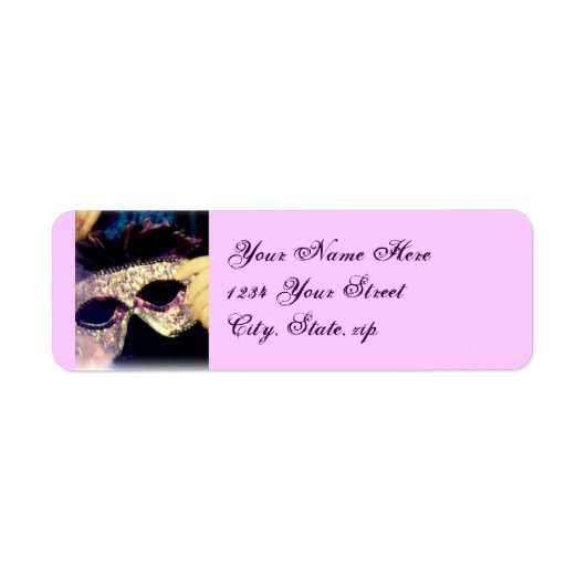 Mardi Gras Mask adresetiketten Etiket (Voorkant)