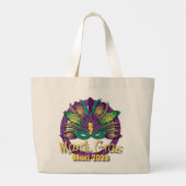 Mardi Gras Mask Bag 2025 - Biloxi, MS Grote Tote Bag (Achterkant)