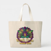 Mardi Gras Mask Bag 2025 - Mobiel, AL Grote Tote Bag (Achterkant)