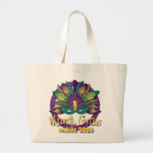 Mardi Gras Mask Bag 2025 - Mobiel, AL Grote Tote Bag (Voorkant)