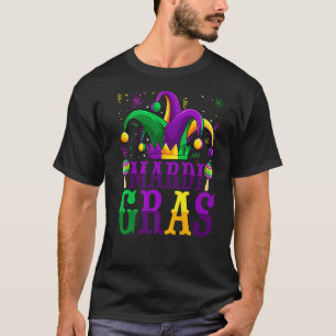 Mardi Gras Mask Beads Funny Carnival Party New Orl T-shirt