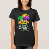 Mardi Gras Mask Beads Mardi Gras Carnival Festiva T-shirt (Voorkant)