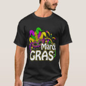 Mardi Gras Mask Beads New Orleans Festival T-shirt (Voorkant)