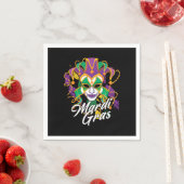 Mardi Gras Mask Beads Street Servet (Insitu)