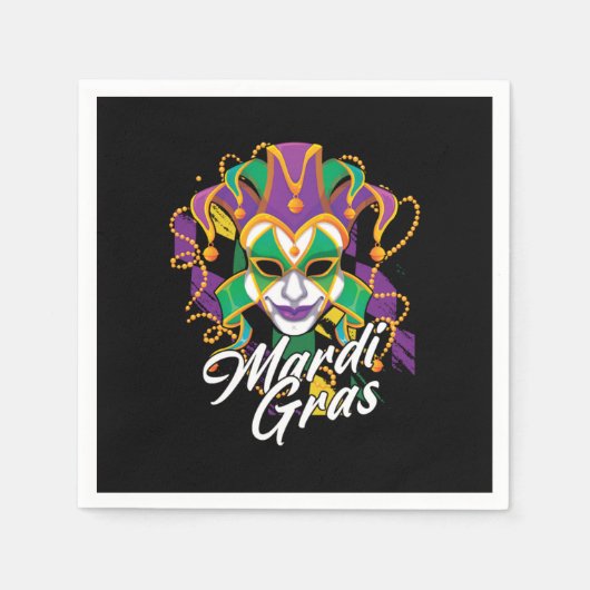 Mardi Gras Mask Beads Street Servet (Voorkant)