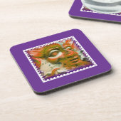 Mardi Gras Mask Bier Onderzetter (Linkerzijde)