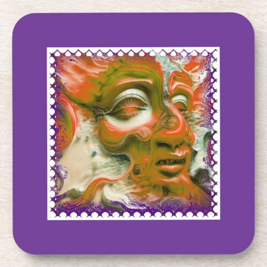 Mardi Gras Mask Bier Onderzetter (Voorkant)