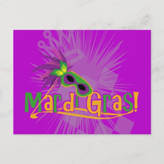 Mardi Gras Mask Briefkaart (Voorkant)