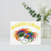 Mardi Gras Mask Briefkaart (Staand voorkant)