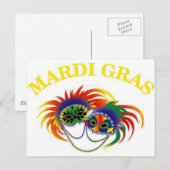 Mardi Gras Mask Briefkaart (Voorkant / Achterkant)