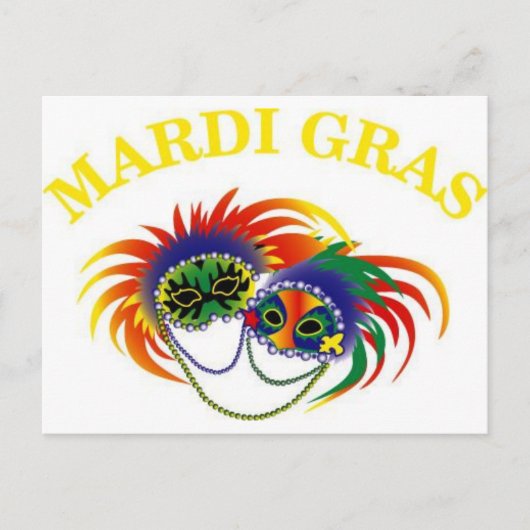 Mardi Gras Mask Briefkaart (Voorkant)