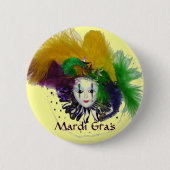 Mardi Gras Mask Button (Voorkant)