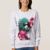 Mardi Gras Mask Carnival Girl New Orleans Trui (Voorkant)