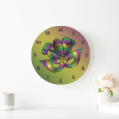 Mardi Gras Mask Clock Grote Klok (Huis)