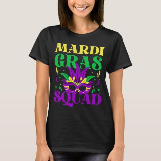 Mardi Gras Mask Costume Mardi Gras Squad Mannen Vr T-shirt (Voorkant)