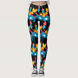 Mardi Gras Mask en Confetti Leggings
