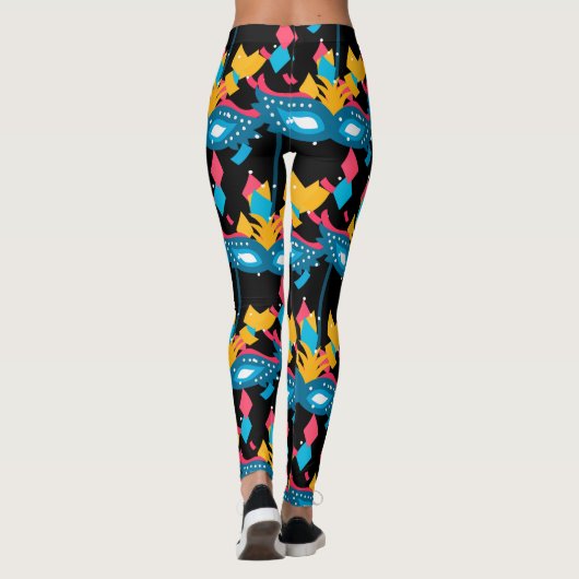 Mardi Gras Mask en Confetti Leggings (Achterkant)