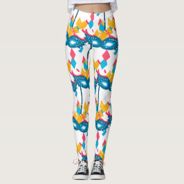 Mardi Gras Mask en Confetti Leggings