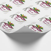 Mardi Gras Mask Feather Beads Cadeaupapier (Hoek)