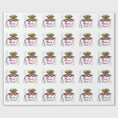 Mardi Gras Mask Feather Beads Cadeaupapier (Vlak)