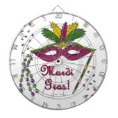 Mardi Gras Mask Feather Beads Dartbord (Voorkant)