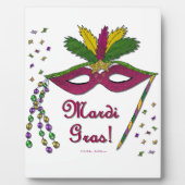 Mardi Gras Mask Feather Beads Fotoplaat (Voorkant)