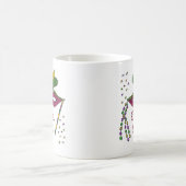 Mardi Gras Mask Feather Beads Koffiemok (Center)