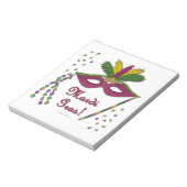 Mardi Gras Mask Feather Beads Notitieblok (Linkerzijde)