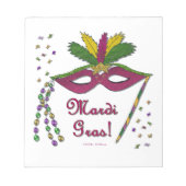 Mardi Gras Mask Feather Beads Notitieblok (Voorkant)