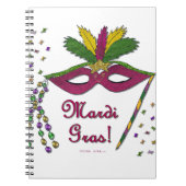 Mardi Gras Mask Feather Beads Notitieboek (Voorkant)