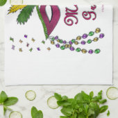 Mardi Gras Mask Feather Beads Theedoek (Gevouwen)