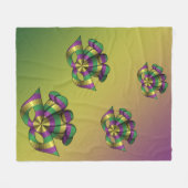 Mardi Gras Mask Fleece Blanket Deken (Voorkant (Horizontaal))