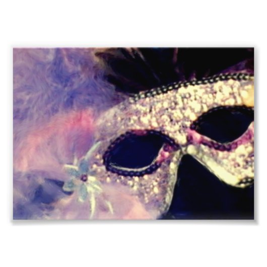 Mardi Gras Mask Foto Afdruk (Voorkant)