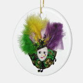 Mardi Gras Mask Gold Keramisch Ornament (Links)