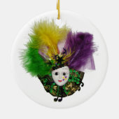 Mardi Gras Mask Gold Keramisch Ornament (Achterkant)