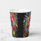 Mardi Gras Mask & Headdress Custom Text Party Papieren Bekers (Links)