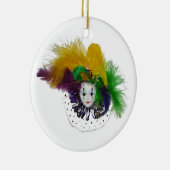 Mardi Gras Mask Jester Keramisch Ornament (Rechts)
