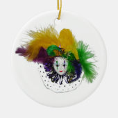 Mardi Gras Mask Jester Keramisch Ornament (Voorkant)