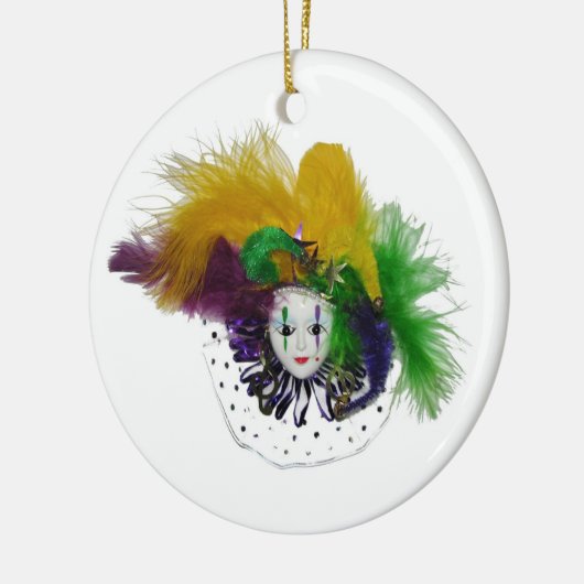 Mardi Gras Mask Jester Keramisch Ornament (Links)