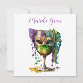 Mardi Gras Mask Kaart (Voorkant)