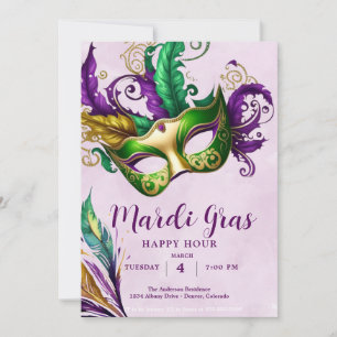 Mardi Gras Mask Kaart