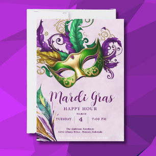 Mardi Gras Mask Kaart