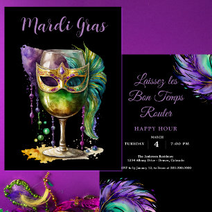 Mardi Gras Mask Kaart