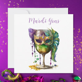 Mardi Gras Mask Kaart