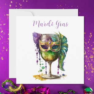 Mardi Gras Mask Kaart