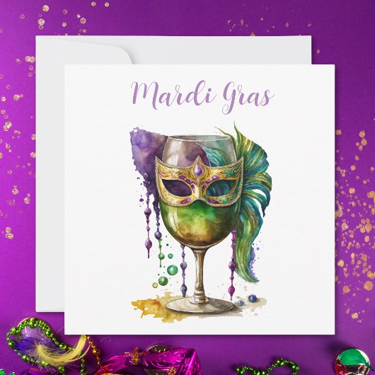 Mardi Gras Mask Kaart