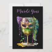 Mardi Gras Mask Kaart (Voorkant)