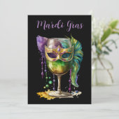 Mardi Gras Mask Kaart (Staand voorkant)